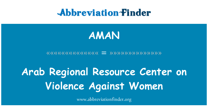 AMAN: Arab Regional Resource Center on Violence Against Women