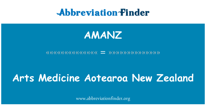 AMANZ: Medicina di arti Aotearoa New Zealand