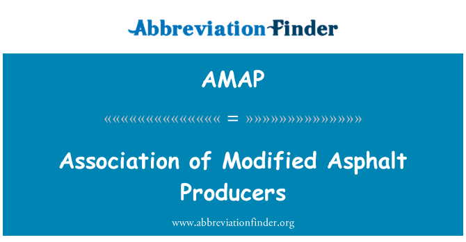 AMAP: Assoċjazzjoni ta ' produtturi ta ' l-asfalt modifikati