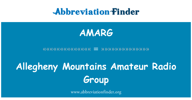 AMARG: Allegheny पहाड़ों शौकिया रेडियो समूह