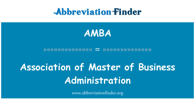 AMBA: व्यवसाय प्रशासन निष्णात की एसोसिएशन