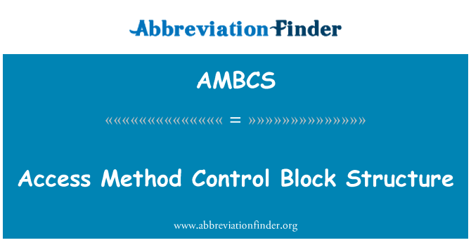 AMBCS: גישה שיטת שליטה בלוק מבנה