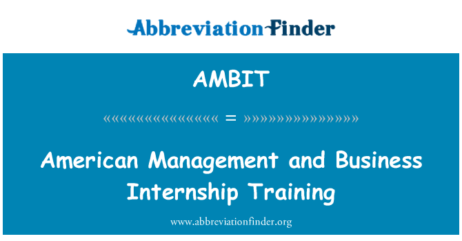 AMBIT: Gestion Ameriken ak sesyon fòmasyon ntèna biznis