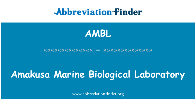 AMBL: Laboratwa Byolojik Amakusa Marine