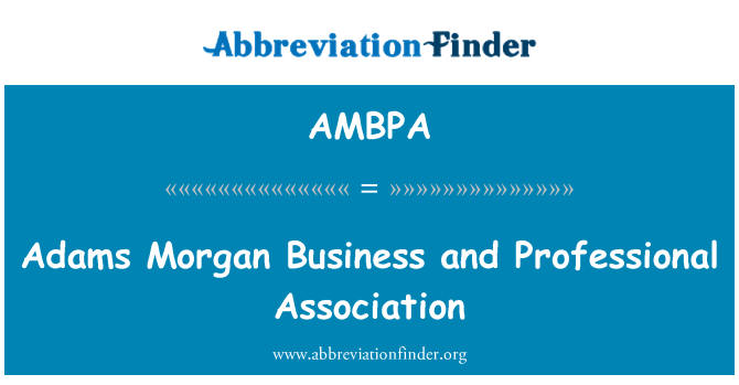 AMBPA: Adams Morgan negocios y asociación profesional