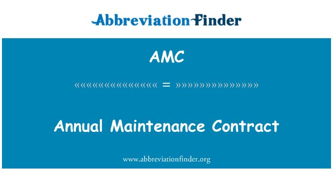 AMC: Contrato de manutenção anual