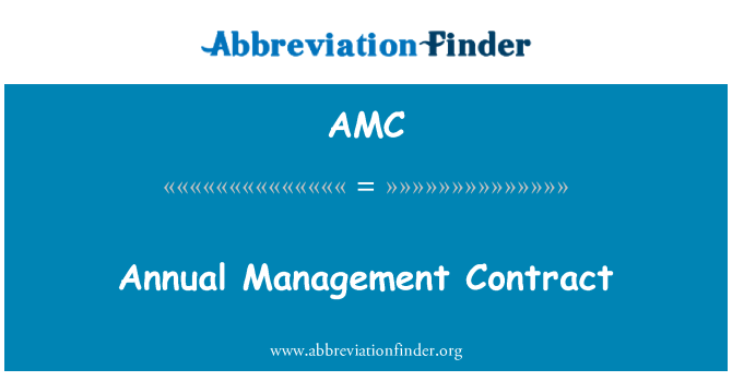 AMC: Contrato de gestão anual