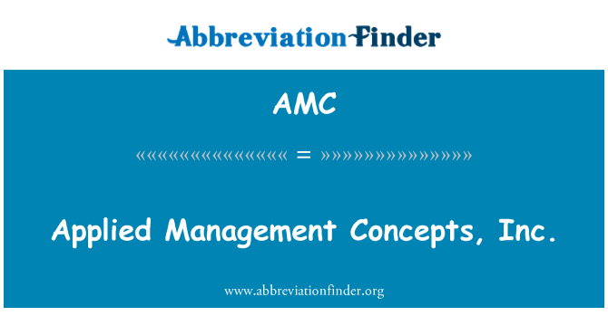 AMC: Angewandte Management Concepts, Inc.