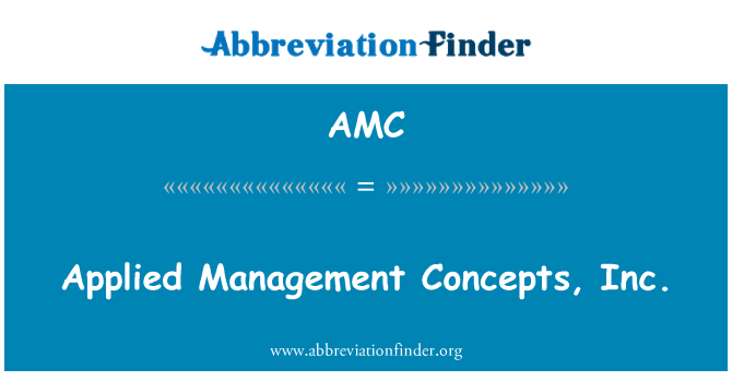 AMC: 적용된 관리 개념, 주식 회사