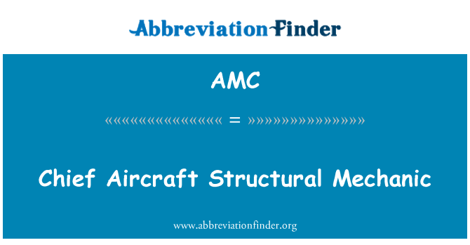 AMC: Chief Flugzeuge strukturelle Mechaniker