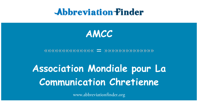 AMCC: 協會的短波倒拉通信 Chretienne