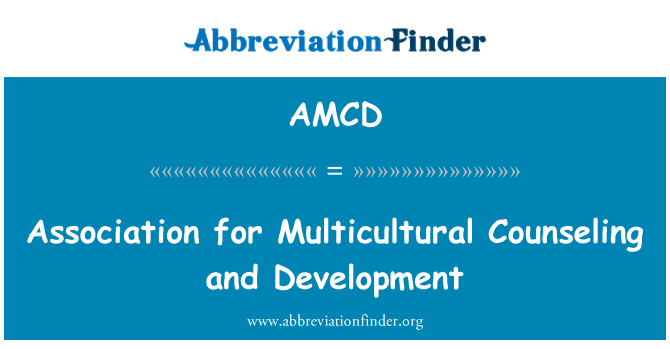 AMCD: Association for Multicultural Counseling and Development