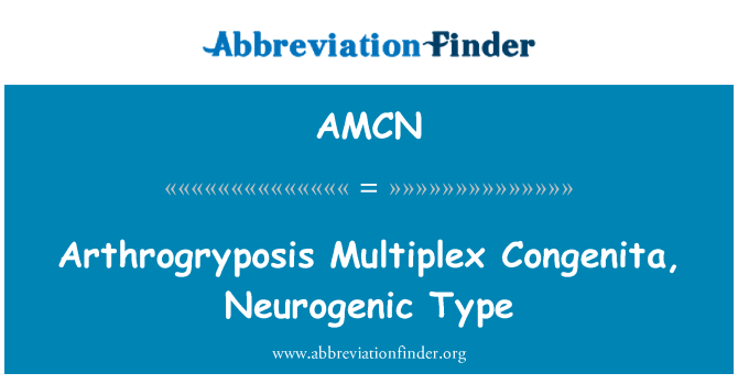 AMCN: Artrogrypózou Multiplex Congenita, neurogenní typ