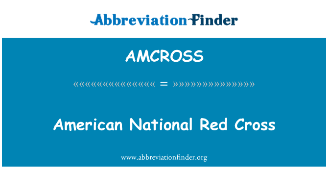 AMCROSS: Palang Merah Nasional Amerika