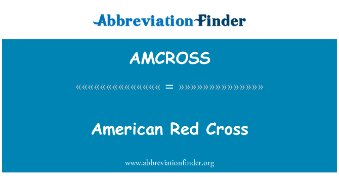 AMCROSS: Palang merah Amerika