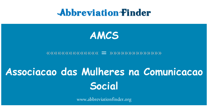AMCS: Associacao das Mulheres na Comunicacao sociální