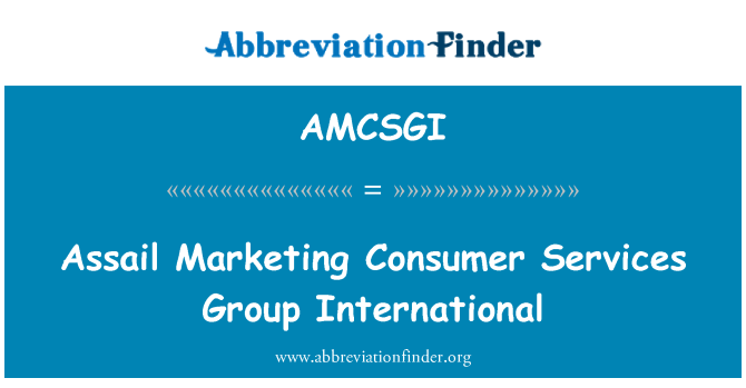 AMCSGI: Támadnak a nemzetközi Marketing fogyasztói szolgáltatások csoport