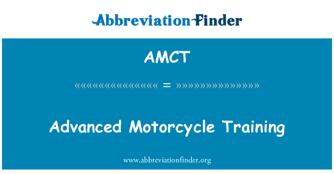 AMCT: Antrènman avanse motosiklèt