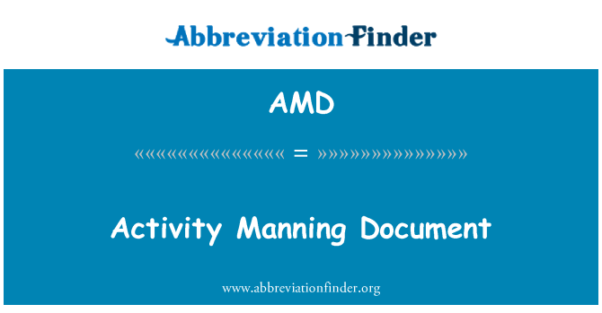 AMD: Aktivite Manning dokiman