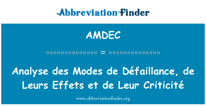 AMDEC: Menganalisis des mode de Défaillance, de Leurs Effets et de Leur Criticité