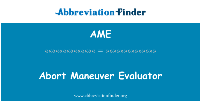AME: Zrušit manévr hodnotitele