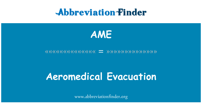 AME: تخلیه aeromedical