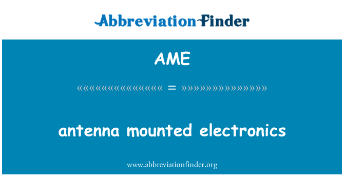 AME: antenas uzstāda elektronika