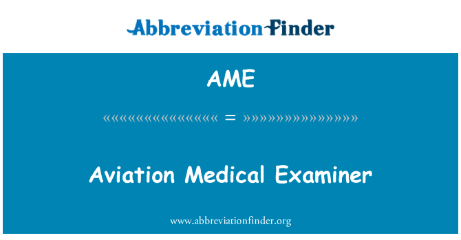 AME: Авіація медичних експертиз