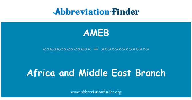 AMEB: Afrika och Mellanöstern gren