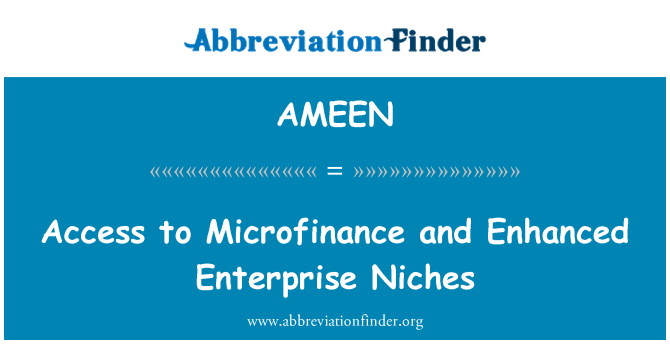 AMEEN: Aksè a Microfinance e ogmante mwayen antrepwiz Niches