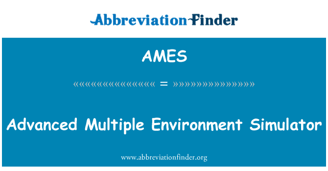 AMES: Simulateur d'environnement multiples de pointe