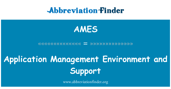 AMES: Support et l'environnement de gestion d'applications