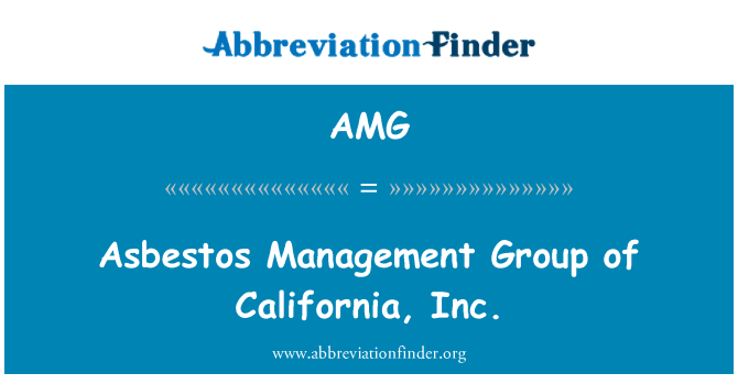 AMG: Asbest Management Group i Californien, Inc.