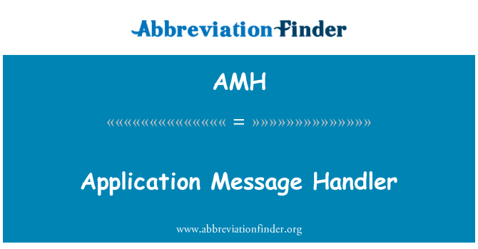 AMH: Aplicarea mesaj Handler