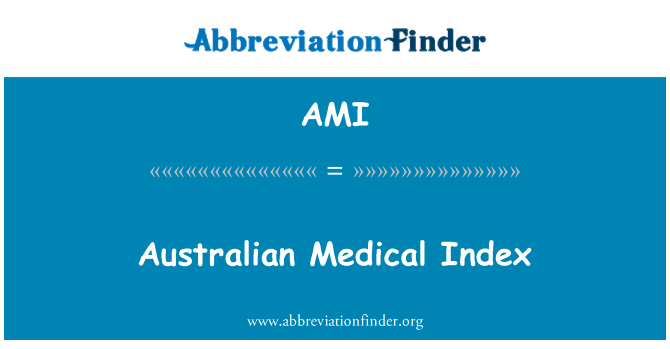 AMI: Index médical australien