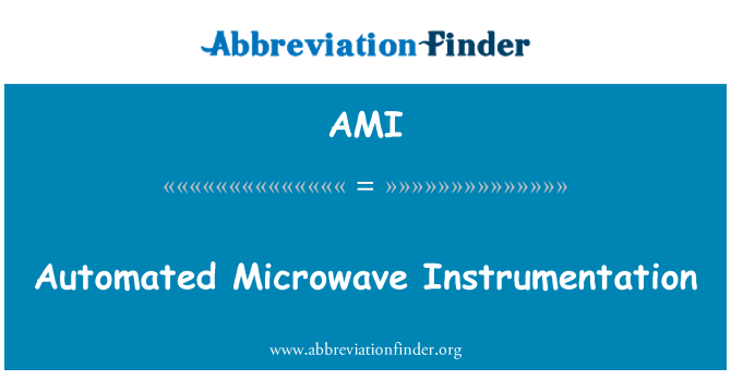 AMI: Automatizované mikrovlnnej prístrojové