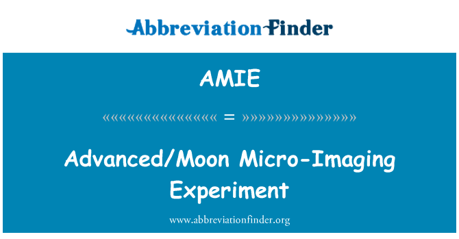 AMIE: Advanced/Moon mikro-pildistamine eksperiment