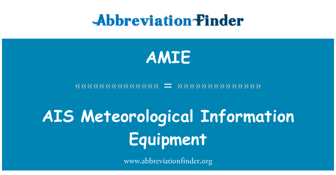AMIE: AIS meteorologische informatie apparatuur