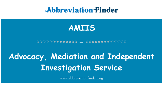 AMIIS: Opinionsbildning, medling och oberoende undersökning tjänst