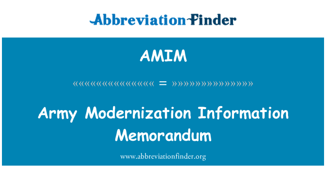 AMIM: Modènizasyon lame enfòmasyon memorandòm