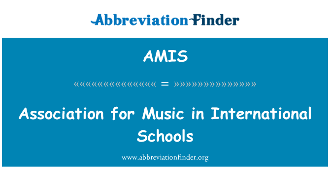 AMIS: Vereniging voor muziek in internationale scholen