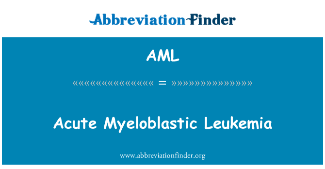 AML: Leukemia Myeloblastic akuta
