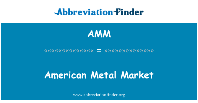 AMM: Amerikanac tržište metala