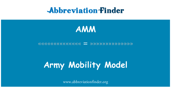AMM: 軍隊の移動のモデル