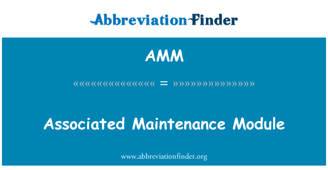 AMM: Tilknyttede vedlikehold modul