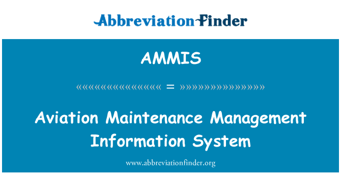 AMMIS: Aviation Maintenance Management Information System