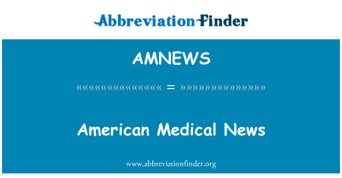 AMNEWS: Americké lékařské zprávy