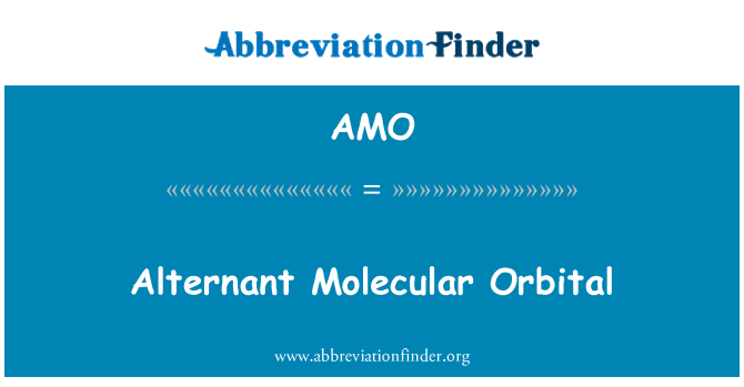 AMO: ออร์บิทัลโมเลกุล Alternant