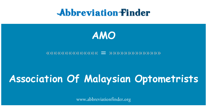 AMO: Associação de optometristas da Malásia