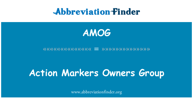 AMOG: Åtgärd markörer och ägare av Grupprincip